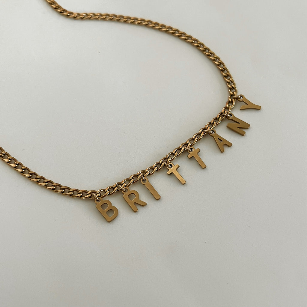 Letter Drop Name Necklace