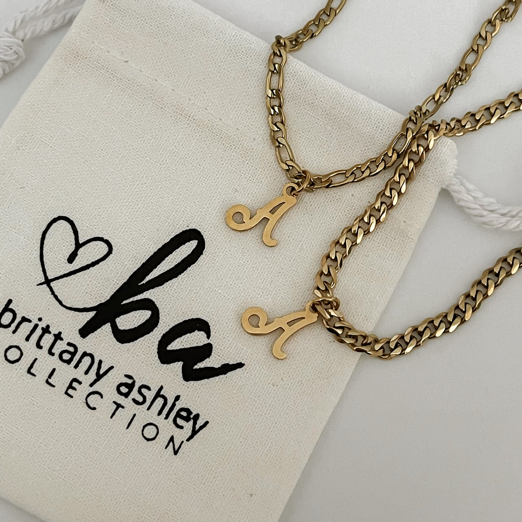 Script Letter Initial Necklace