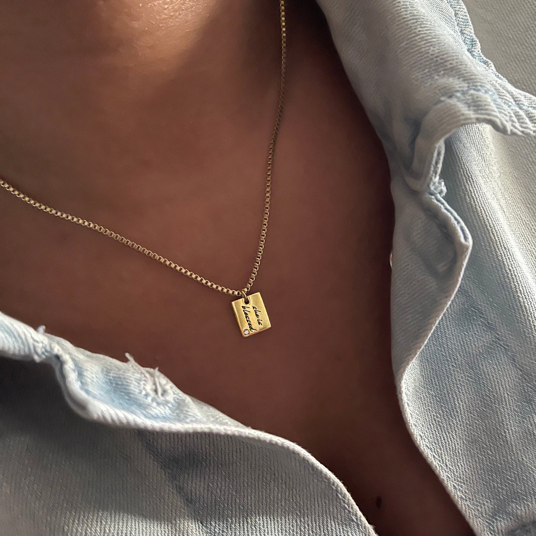 "She is blessed" Necklace