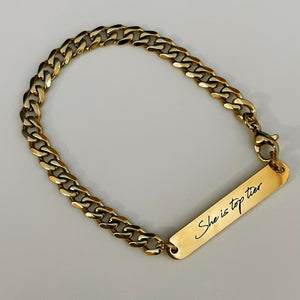 "She is Top Tier" Affirmation Bar Bracelet